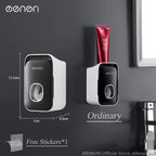 Automatic Toothpaste Dispenser Wall-Mounted Bathroom Toothpaste Squeezer Punch-Free Toothbrush Holder Rack Bathroom Acces