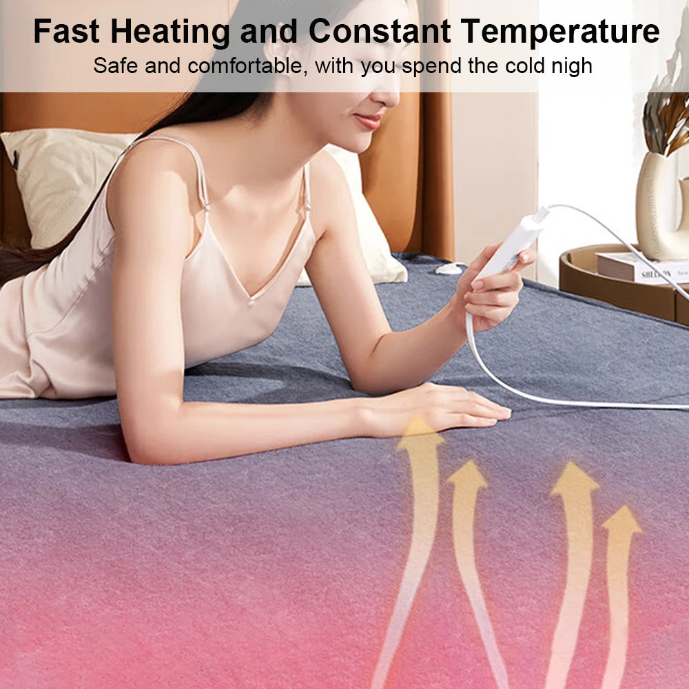 Electric Blanket 220V Electric Heating Blanket Thicker Automatic Thermostat Body Warmer Thermal Mattress for Room Blanket Heated