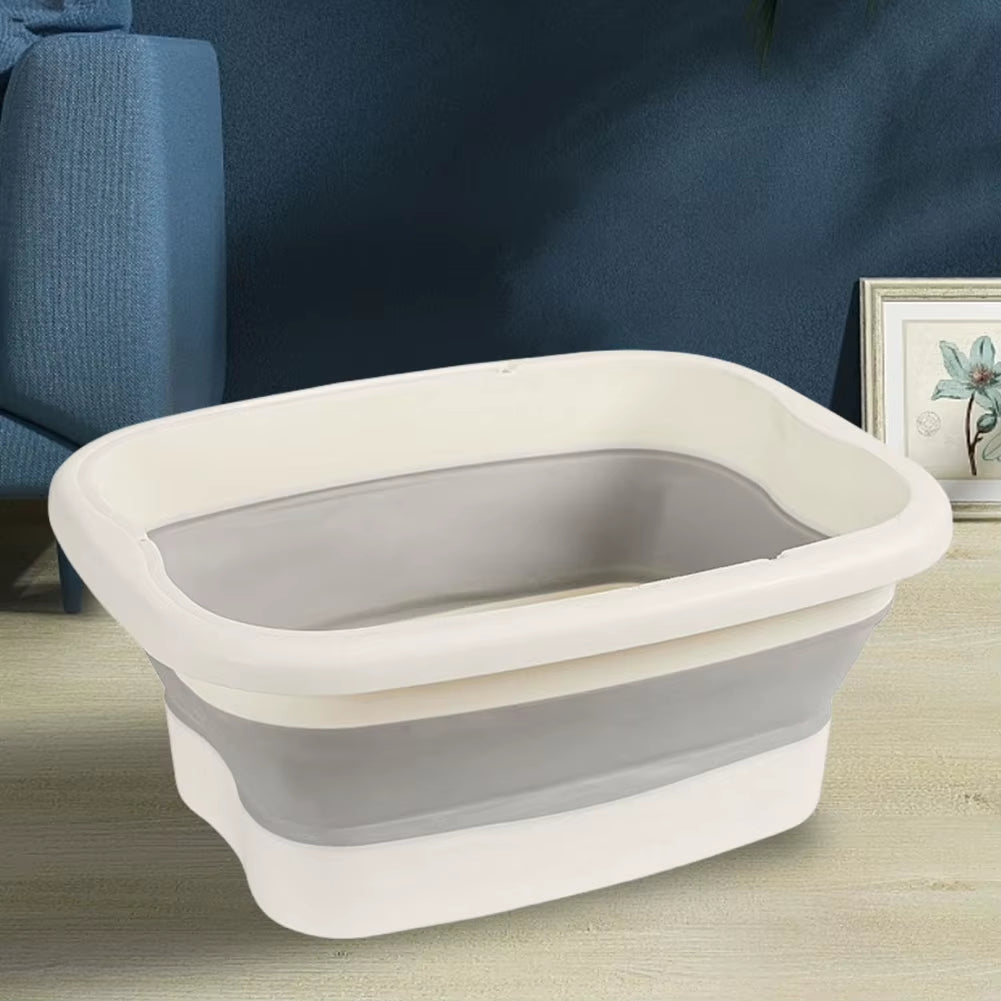 Portable Footbath Massage Bucket Easy to Store Foot Soaking Bath Tub Folding Basin for Relaxing and Pain Relief