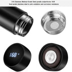 500Ml Thermos Bottle Smart Cup Digital with Temperature Display 304 Stainless Steel Thermos Bottle Long-Lasting Heat