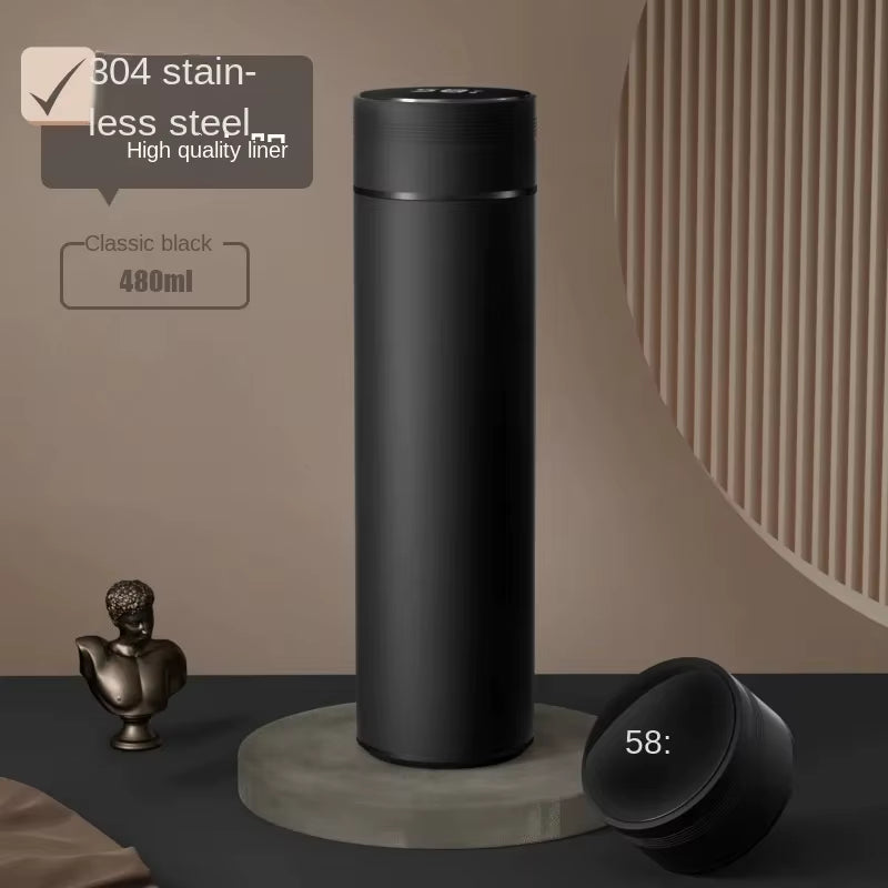 500Ml Thermos Bottle Smart Cup Digital with Temperature Display 304 Stainless Steel Thermos Bottle Long-Lasting Heat