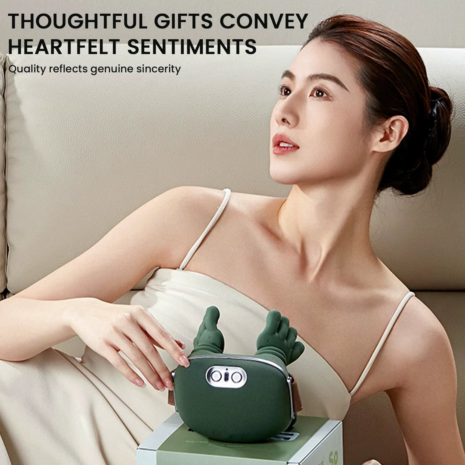 Bionic Neck Shoulder Massager Heated Back Massagers Electric Kneading Muscles Massage Pillow Neck Supplies Gifts for Friends