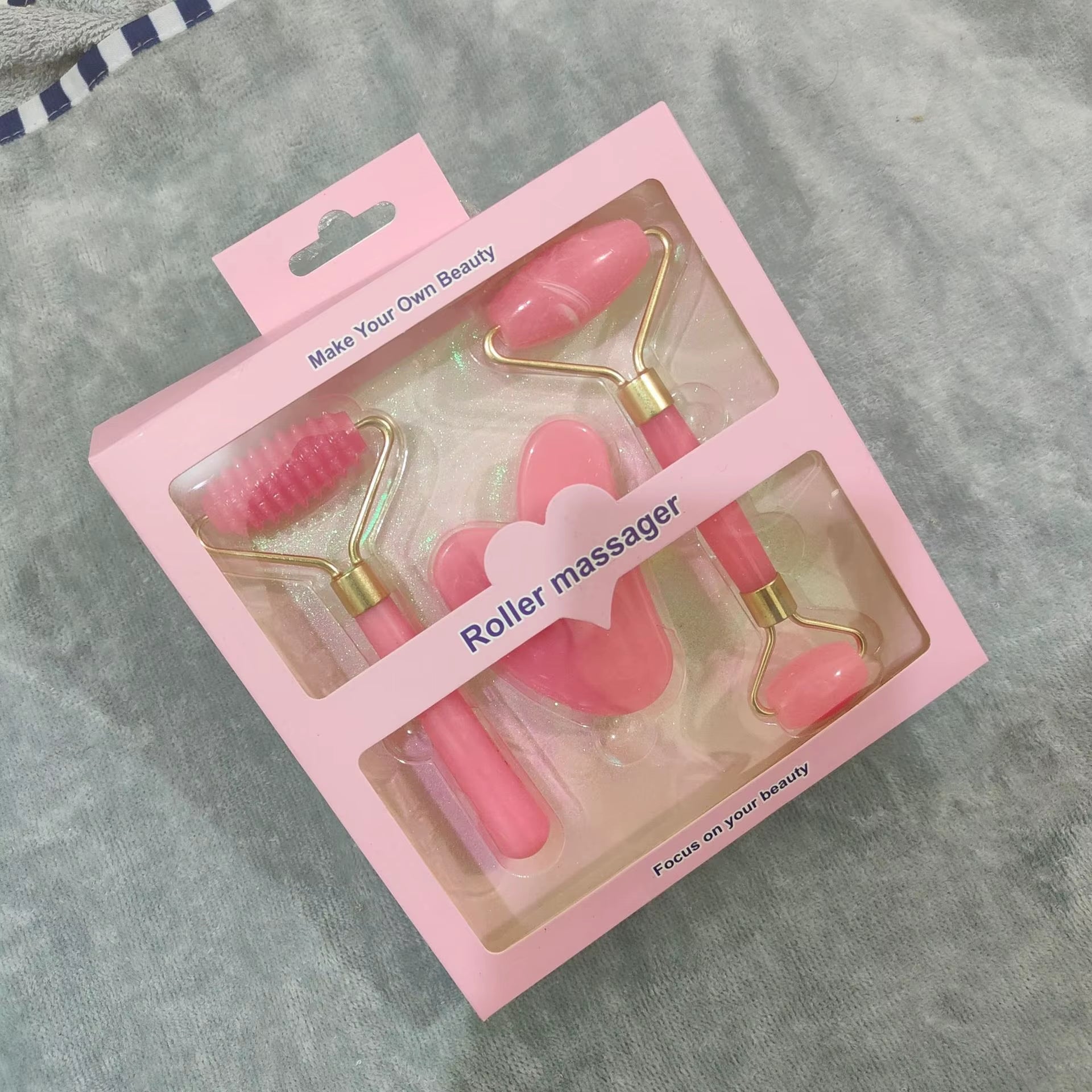 3Pcs Set Resin Roller Massager for Face Body Gua Sha Face Care Beauty Health Massage Tool Roller Not Jade Stone Facial Massager