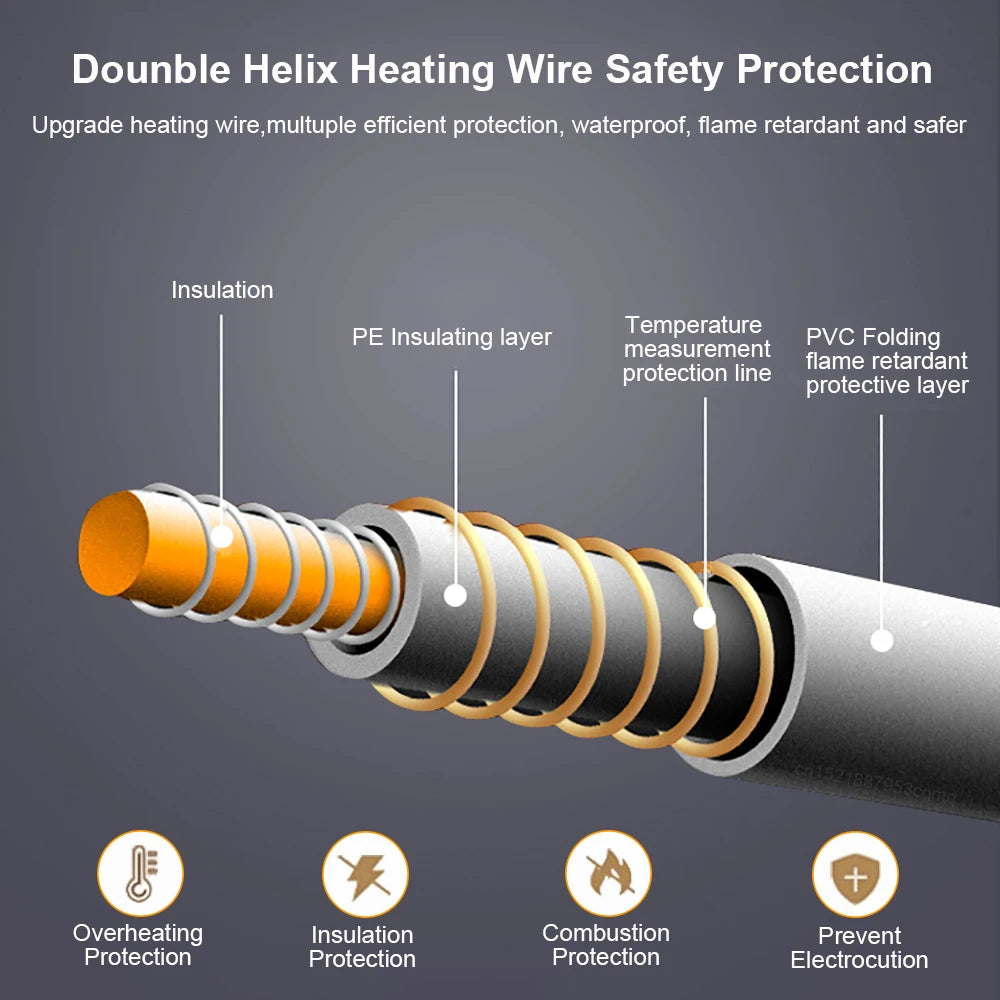 Electric Blanket 220V Electric Heating Blanket Thicker Automatic Thermostat Body Warmer Thermal Mattress for Room Blanket Heated