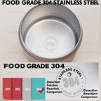 304 Stainless Steel Insulated Lunch Box with Storage Bag Portable Double-Layer Covered Lunch Box Office Student Sealed Lunch Box