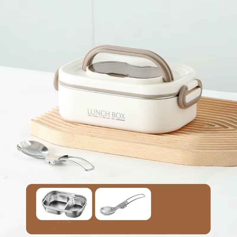 1500Ml Double Layers Stainless Steel 304 Thermal Lunch Box with Insulation Bag Leak-Proof Bento Box Adult Student Food Container