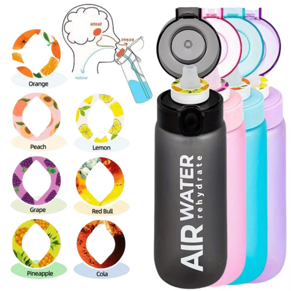 750Ml/25Oz Fruit Flavor Water Bottle 0 Sugar 0 Calories Sports Drinking Cup with 7 Fruit Pods Ideal for Fitness Sports Outdoor