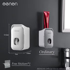 Automatic Toothpaste Dispenser Wall-Mounted Bathroom Toothpaste Squeezer Punch-Free Toothbrush Holder Rack Bathroom Acces