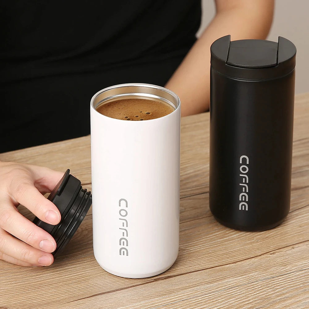 400ML Stainless Steel Coffee Thermos Bottle Thermal Mug Leakproof Car Vacuum Flasks Coffee Cup Travel Portable Insulated Bottles