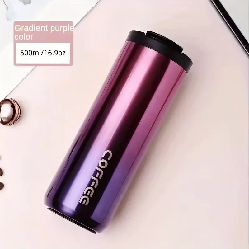 400ML Stainless Steel Coffee Thermos Bottle Thermal Mug Leakproof Car Vacuum Flasks Coffee Cup Travel Portable Insulated Bottles
