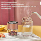 420ML Tea Cup Easy to Clean Glass Tea Cup with Double-Layer Tea Infuser Tea Infuser Water Cup Suitable for Office Outdoor Travel