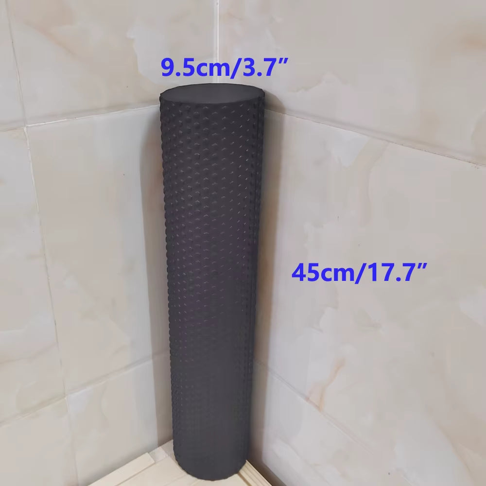 Yoga Roller round EVA Foam Cylinder Hexagonal Roller for Pilates Exercise Enhanced Home Workouts Diameter 9.5Cm Length 45Cm