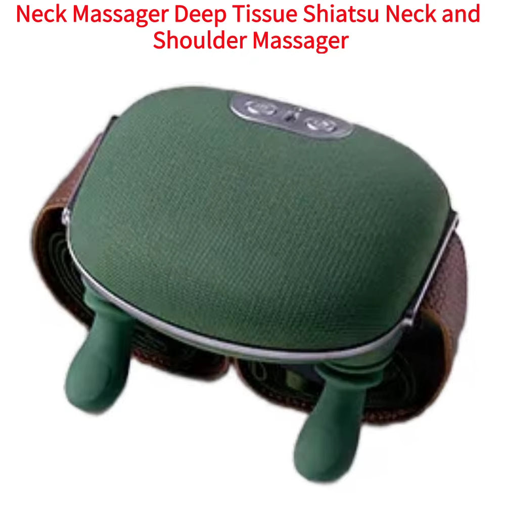 Bionic Neck Shoulder Massager Heated Back Massagers Electric Kneading Muscles Massage Pillow Neck Supplies Gifts for Friends