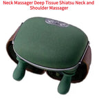 Bionic Neck Shoulder Massager Heated Back Massagers Electric Kneading Muscles Massage Pillow Neck Supplies Gifts for Friends