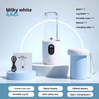 500ML Portable Blender with Lid Rechargeable Wireless Orange Juicer 16 Stainless Blades USB Smoothie Vegetables Fruits Mixer