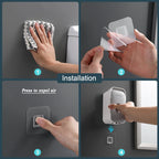 Automatic Toothpaste Dispenser Wall-Mounted Bathroom Toothpaste Squeezer Punch-Free Toothbrush Holder Rack Bathroom Acces