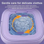 Portable Washing Machine 8L Small Foldable Spin Dryer Mini Laundry for Socks Underwear Home Shop Lightweight and Efficient