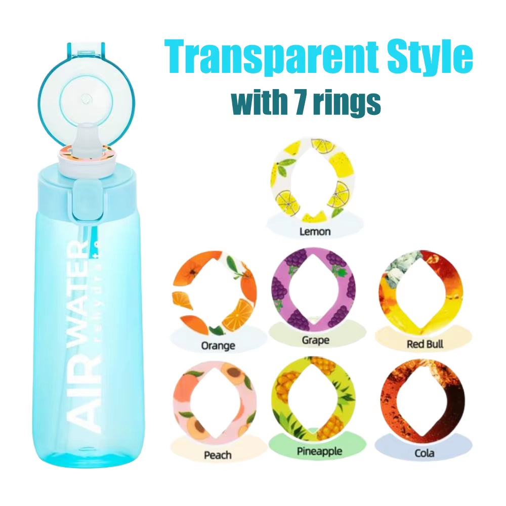 750Ml/25Oz Fruit Flavor Water Bottle 0 Sugar 0 Calories Sports Drinking Cup with 7 Fruit Pods Ideal for Fitness Sports Outdoor