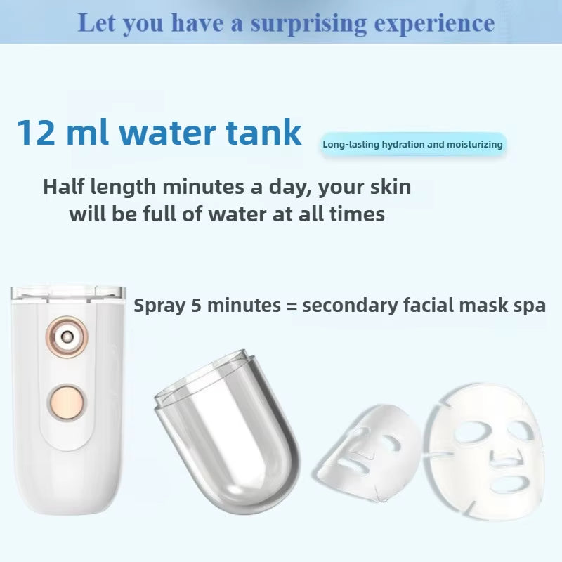 Mini Facial Steamer Nano Spray Moisturizing Vaporizer Face Mist Cold Spray Machine Humidifier Portable Beauty Humidificador USB