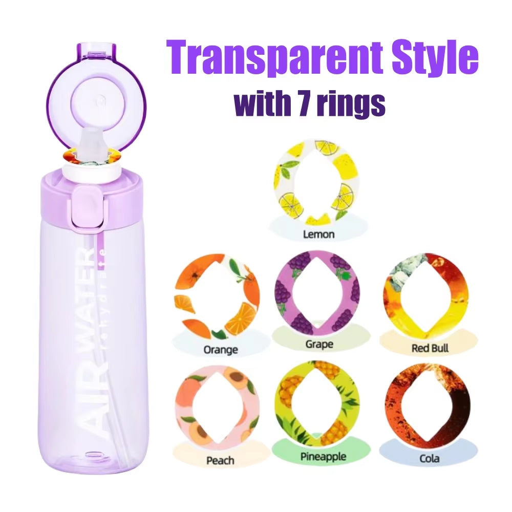 750Ml/25Oz Fruit Flavor Water Bottle 0 Sugar 0 Calories Sports Drinking Cup with 7 Fruit Pods Ideal for Fitness Sports Outdoor