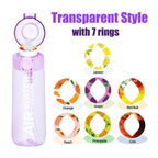 750Ml/25Oz Fruit Flavor Water Bottle 0 Sugar 0 Calories Sports Drinking Cup with 7 Fruit Pods Ideal for Fitness Sports Outdoor