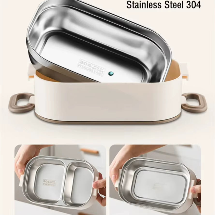 1500Ml Double Layers Stainless Steel 304 Thermal Lunch Box with Insulation Bag Leak-Proof Bento Box Adult Student Food Container